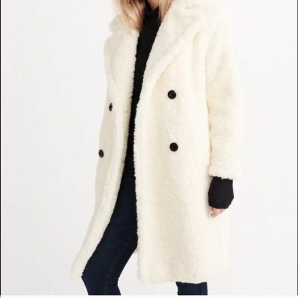 Abercrombie Faux Fur Car Coat